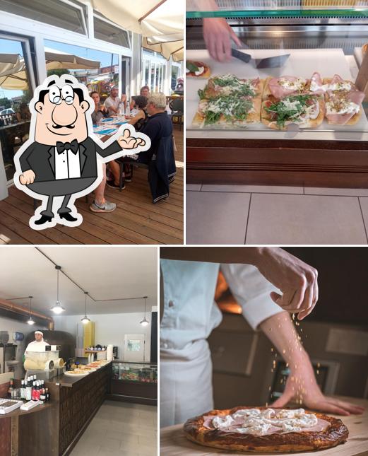 Gli interni di BabaBeach pizzeria/ristorante