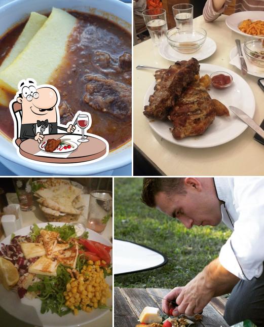 Ordina i piatti di carne a Katrca Bar