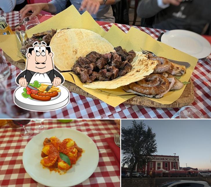 La cibo e esterno del ristorante