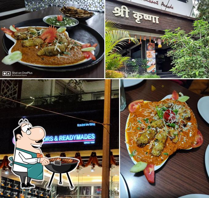 Meat dishes are available at Shree Krishna