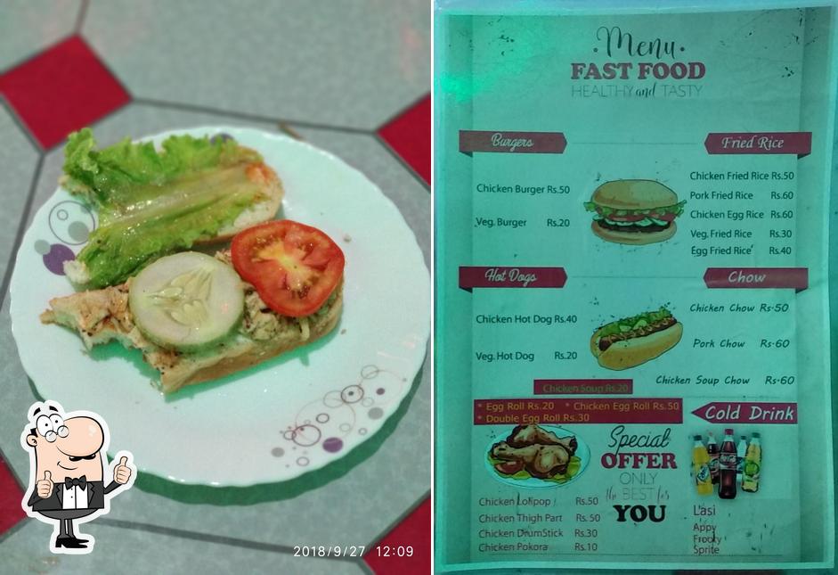 See this picture of Burger Corner