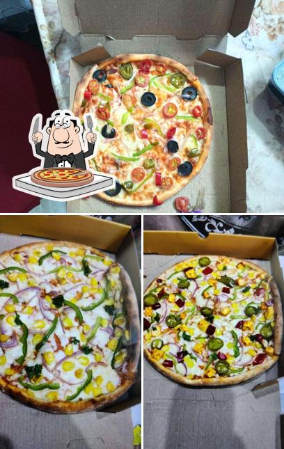 Try out pizza at Crusto's - Cheese Burst Pizza By Olio