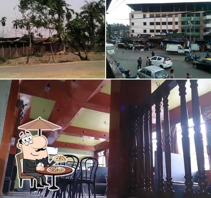 The restaurant's exterior and interior