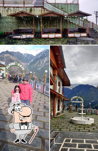 The exterior of Alpine cafe & restaurant