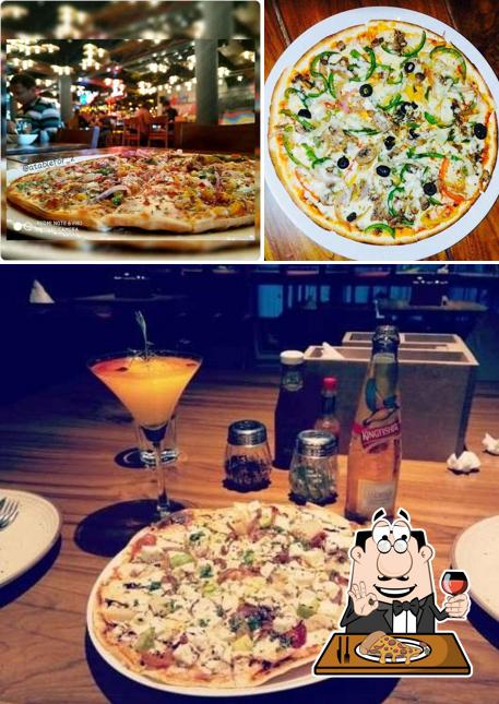 Pick pizza at FLYP Cafe