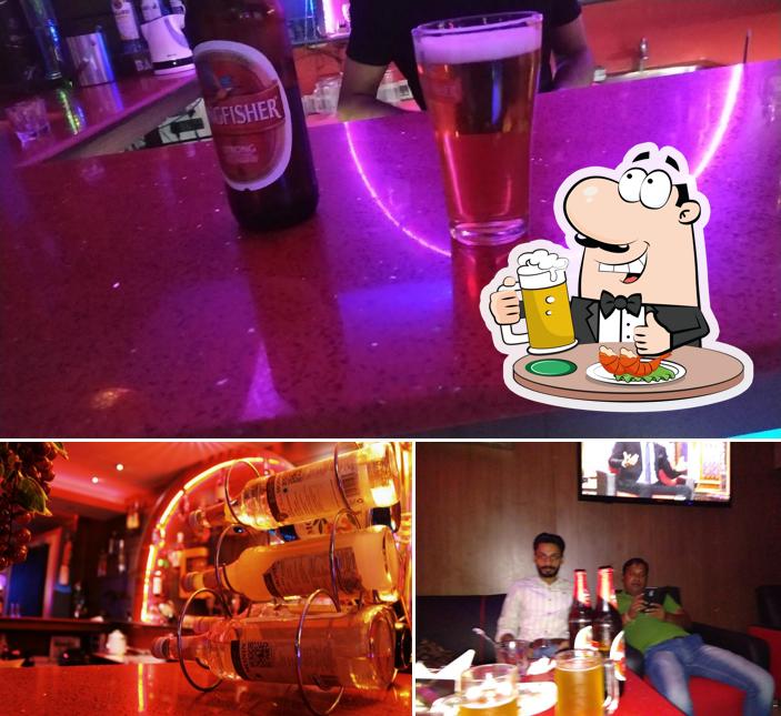 Enjoy a glass of light or dark beer