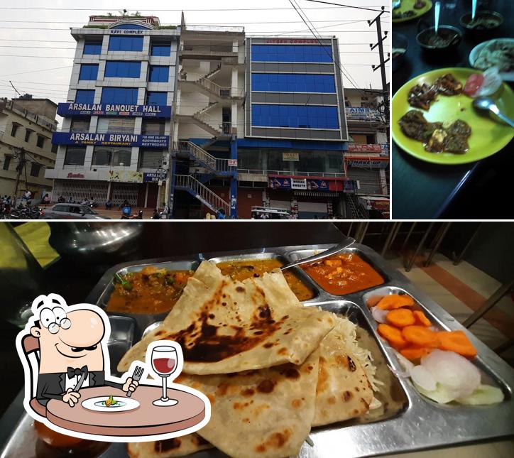 The picture of food and exterior at Mohan Sweet Veg. Restaurant