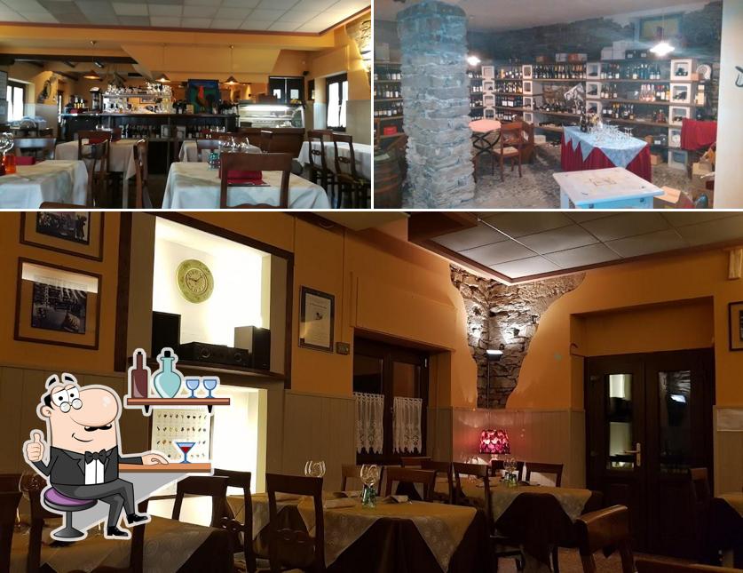 Gli interni di Osteria Gallo Nero