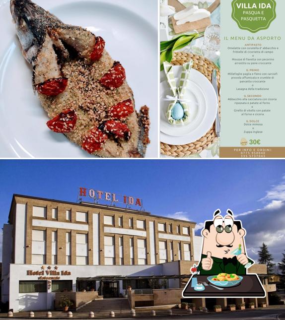 Guarda la immagine che mostra la cibo e esterno di Hotel & Spa Villa Ida Ristorante