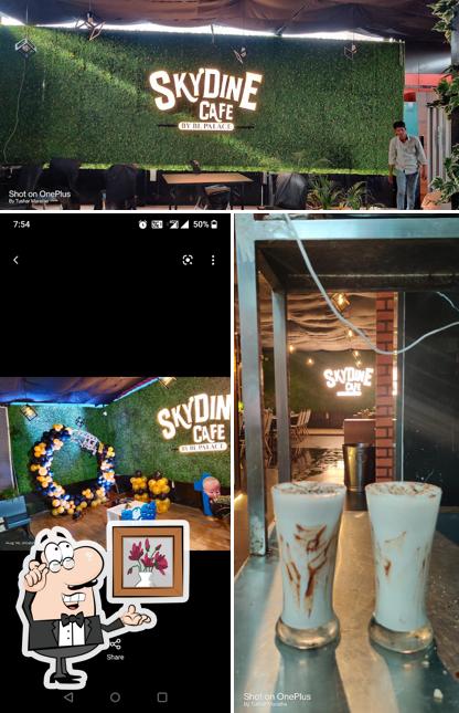 This is the photo showing interior and exterior at SkyDine cafe by BL PALACE Food Café In Pachora Food cafe in Jalgaon family restaurant in Jalgaon