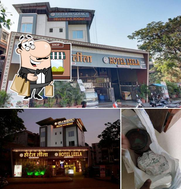 The exterior of Leela Family Restaurant