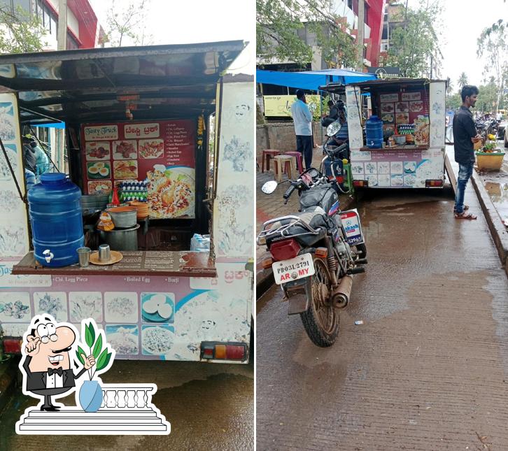 The exterior of Fast food tasty truck