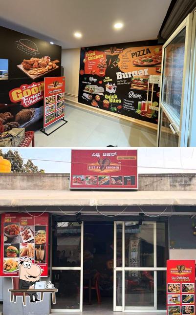 The interior of Sizzlly Chicken