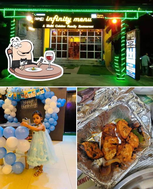 This is the photo displaying food and exterior at infinity menu