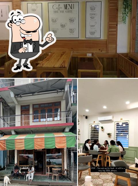 Take a seat at one of the tables at Coffee Talk