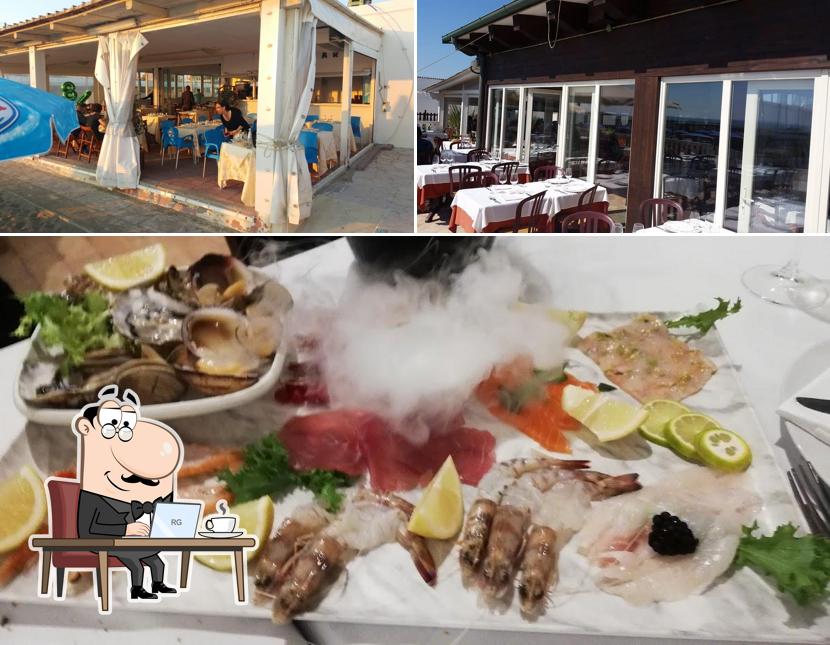 La foto di interni e cibo da Ristorante La Bussola Ostia