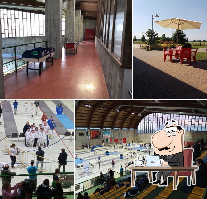 Gli interni di Palazzetto dello Sport