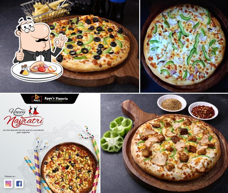 At Appu's Pizzeria, you can enjoy pizza