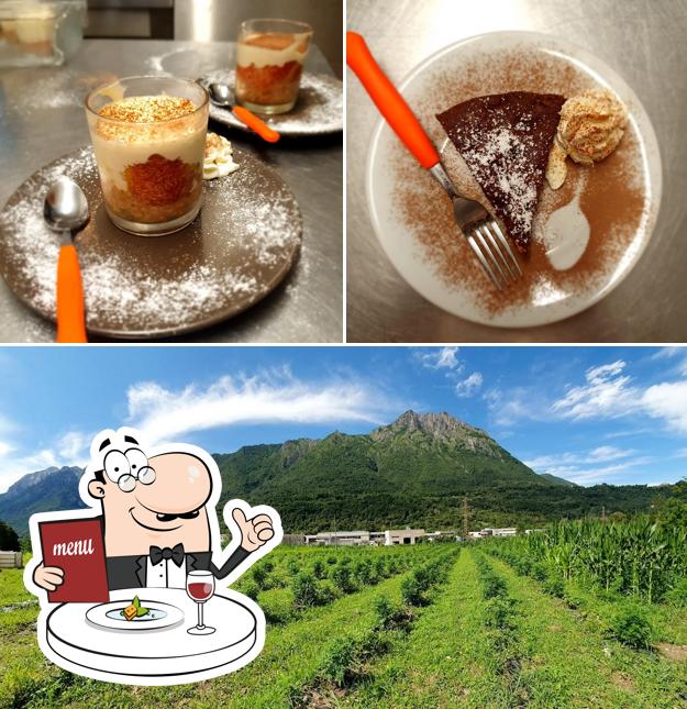 La cibo e esterno del ristorante