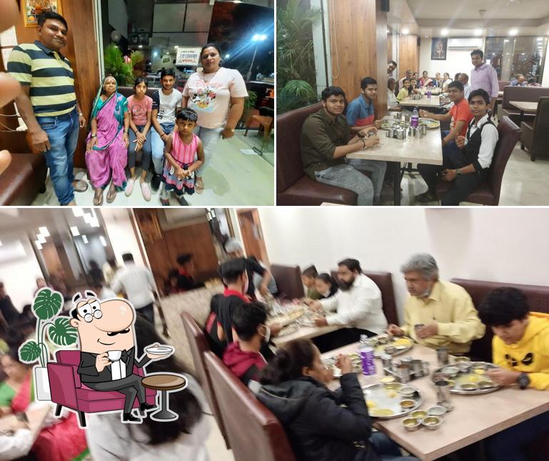 Take a seat at one of the tables at New Shagun Dining Hall