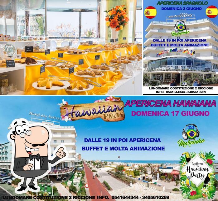 La immagine della esterno e cibo di Bar Vista Mare