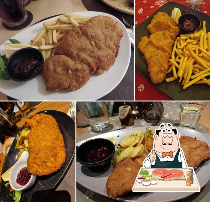 Fish and chips al Gassl Bräu