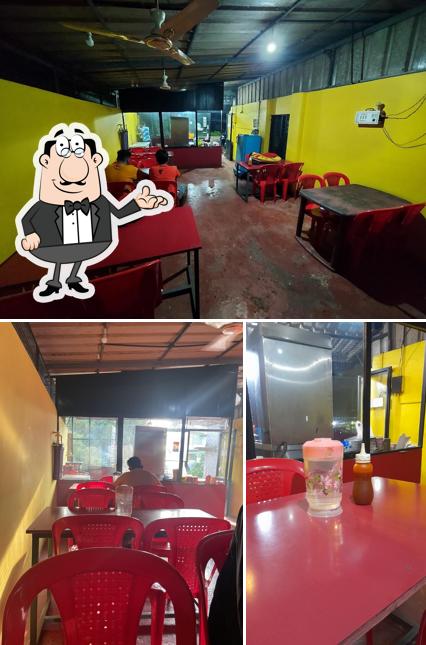 The image of Kaif Chicken’s interior and beverage