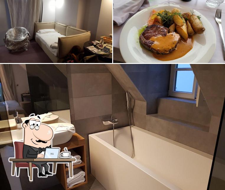 Dai un’occhiata alla foto che mostra la interni e cibo di Vander Urbani Resort