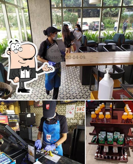 The picture of Cafe Coffee Day’s interior and food