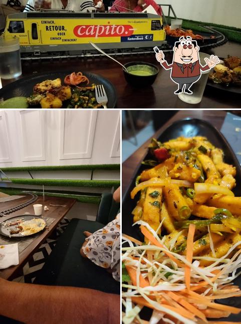 Meals at Jagavi's Kritunga Train Restaurant