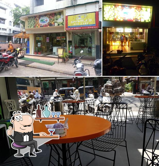Take a seat at one of the tables at Naturals Ice Cream