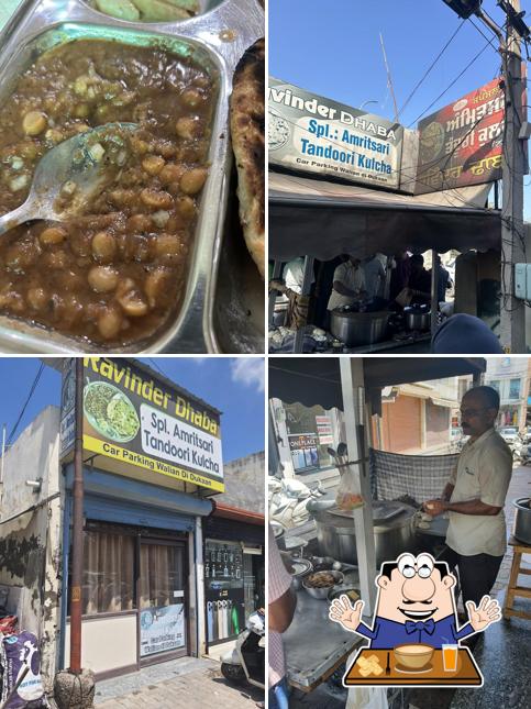 Ravinder Dhaba Spl. Amritsari Tandoori Kulcha is distinguished by food and exterior