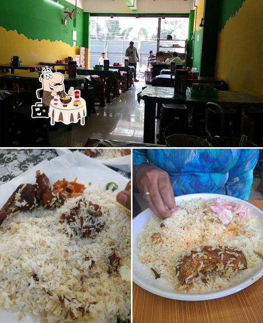 Among different things one can find food and interior at Al Karama Biriyani Center
