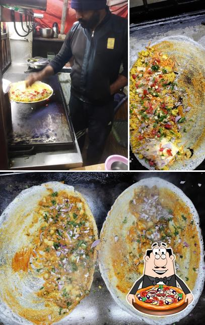 Pick various types of pizza
