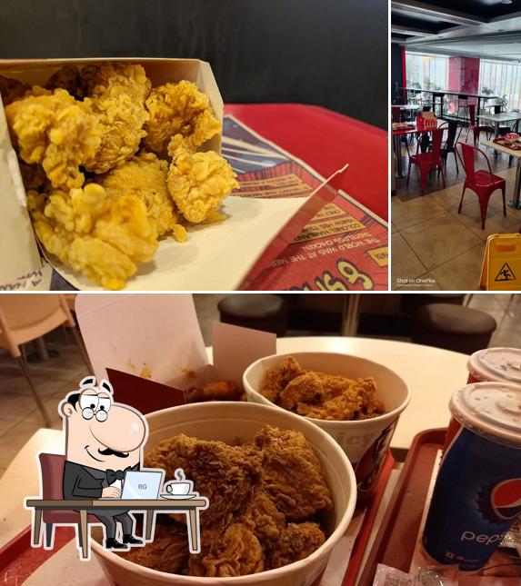 The interior of KFC