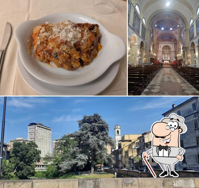 Questa è la immagine che presenta la esterno e cibo di Ostaria Al Traguardo