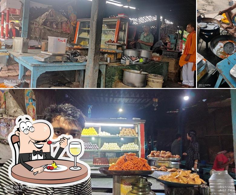 The image of food and exterior at Mehta sweets