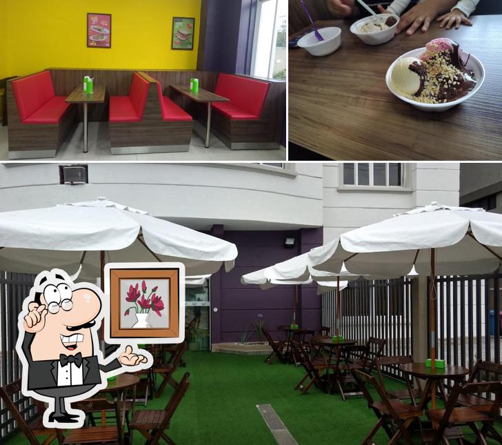 O interior do Açaí da Barra - Santos