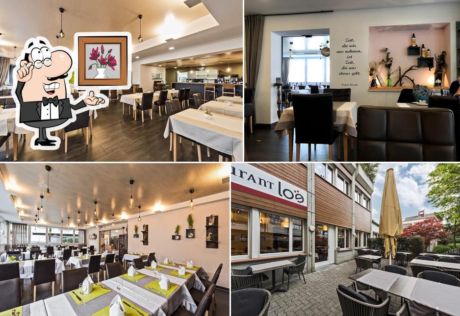Take a seat at one of the tables at Restaurant Loë