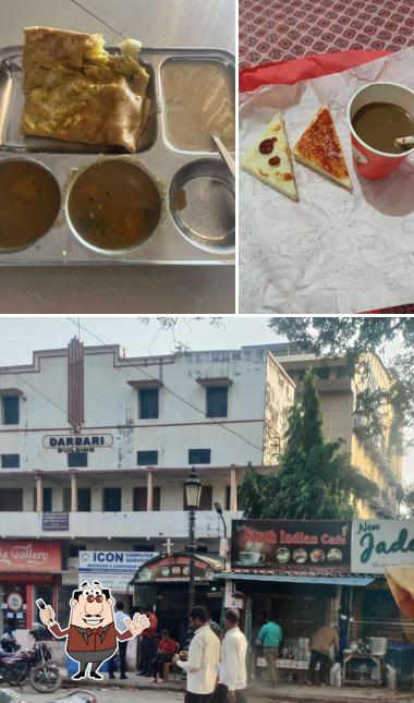 Take a look at the photo showing food and exterior at New South Indian Cafe