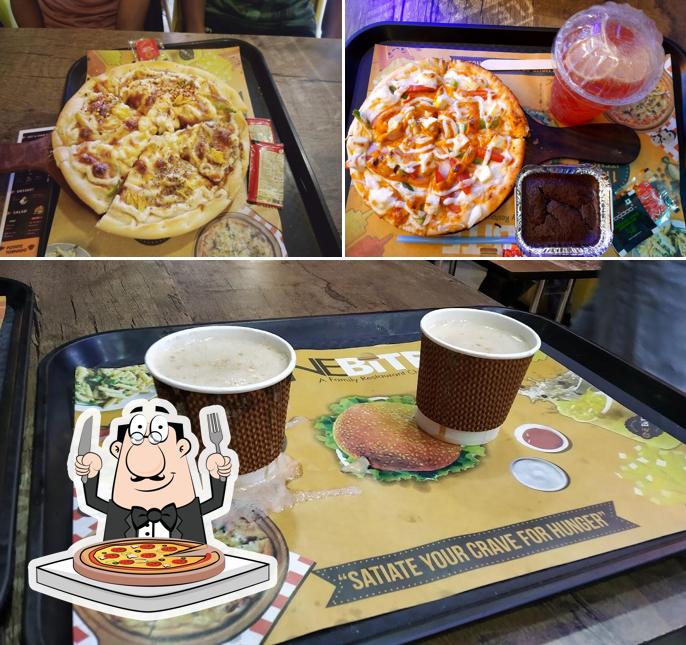 Try out pizza at OneBite Memari