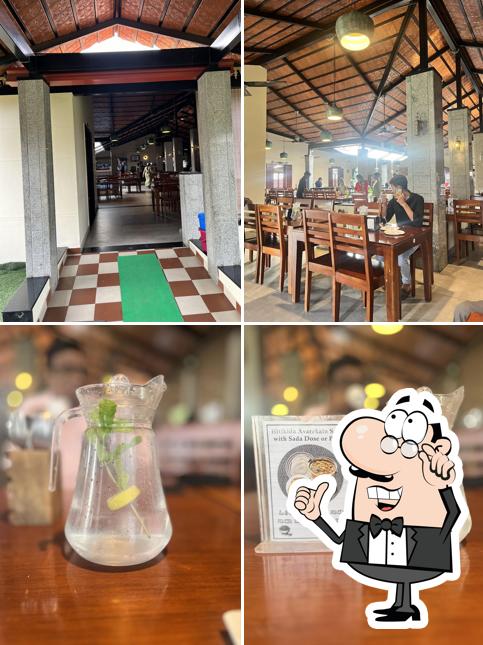 Take a seat at one of the tables at Samara's Veg