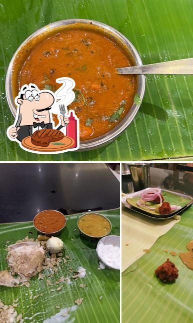 ANJAPPAR CHETTINAD A/C RESTAURANT offers meat dishes