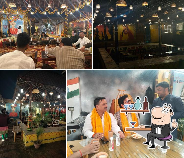The interior of Baati Chokha Restaurant Gorakhpur