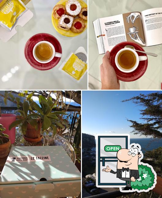 Tra le varie cose da Costiera Caffè & Design si possono trovare la esterno e cibo