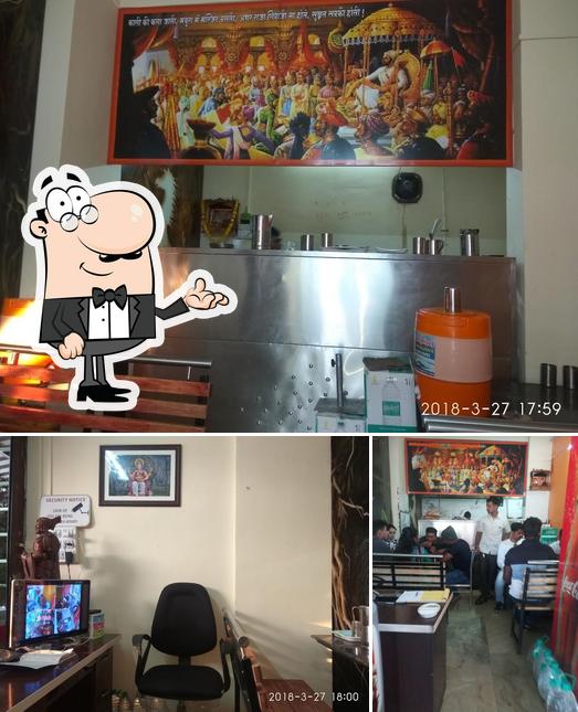 The interior of Hotel Swad Restaurant Pure Veg