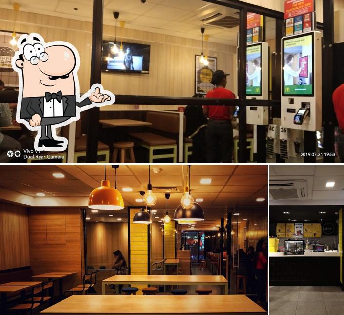 Take a seat at one of the tables at McDonald's
