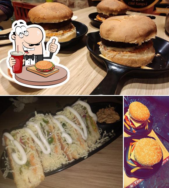 Order a burger at Pokket Cafe, Old Sangvi
