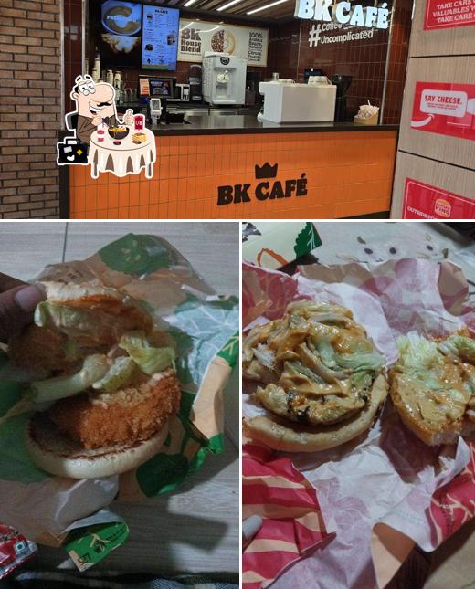 This is the picture showing food and interior at Burger King