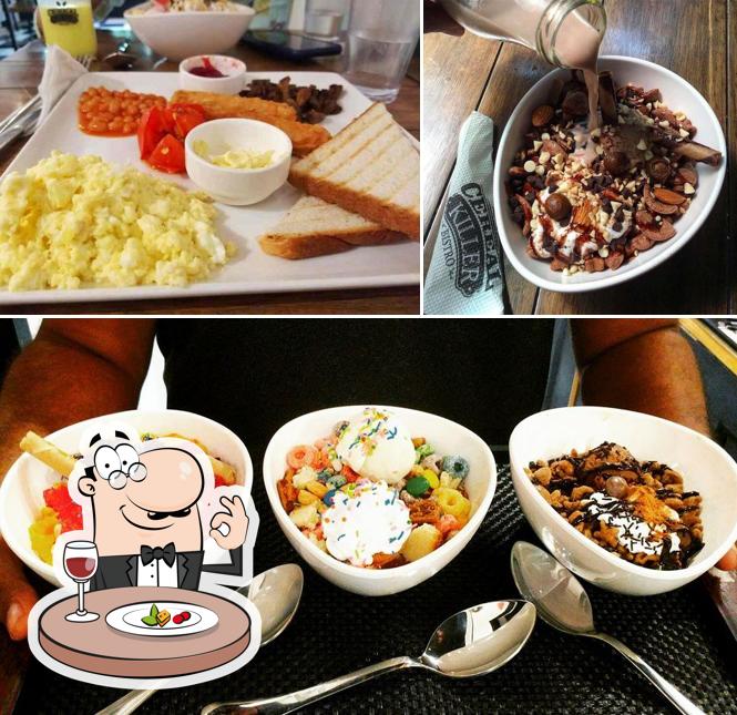 Food at Cereal Killer Bistro